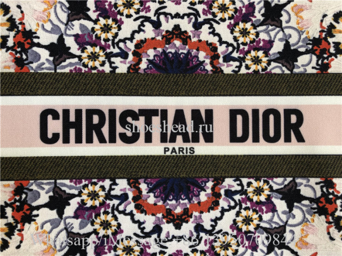 Christian Dior Book Tote Handbag Kaleidoscope Flower Print