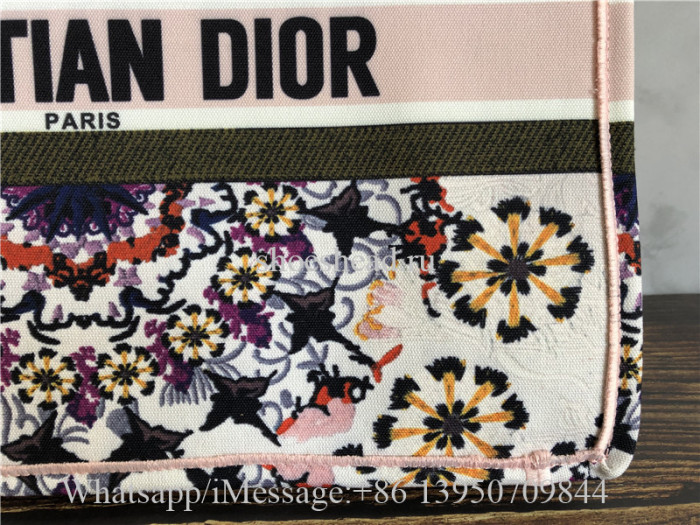 Christian Dior Book Tote Handbag Kaleidoscope Flower Print