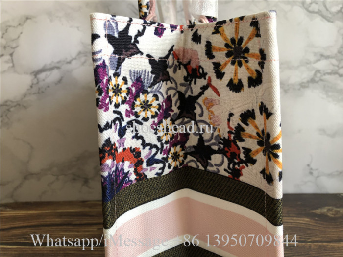Christian Dior Book Tote Handbag Kaleidoscope Flower Print