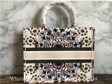 Christian Dior Book Tote Handbag Kaleidoscope Flower Print