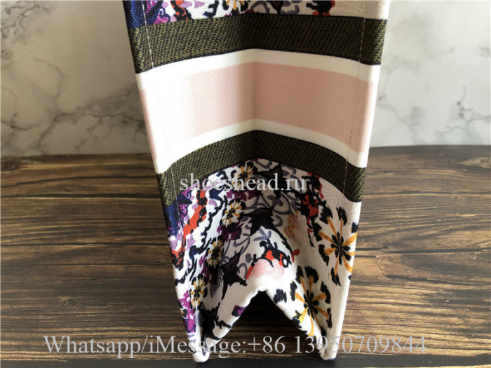Christian Dior Book Tote Handbag Kaleidoscope Flower Print