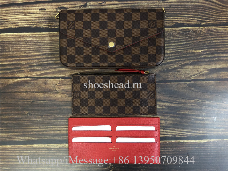 Original Louis Vuitton Damier Ebene Canvas Pochette Felicie Bag N63032