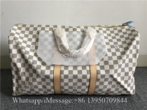 Louis Vuitton Damier White Duffle Travel Bag