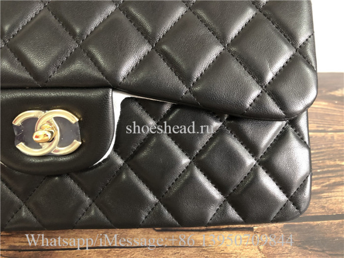 Original Quality Chanel Black Leather Shoulder Bag 30cm