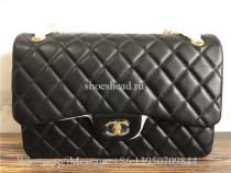 Original Quality Chanel Black Leather Shoulder Bag 30cm