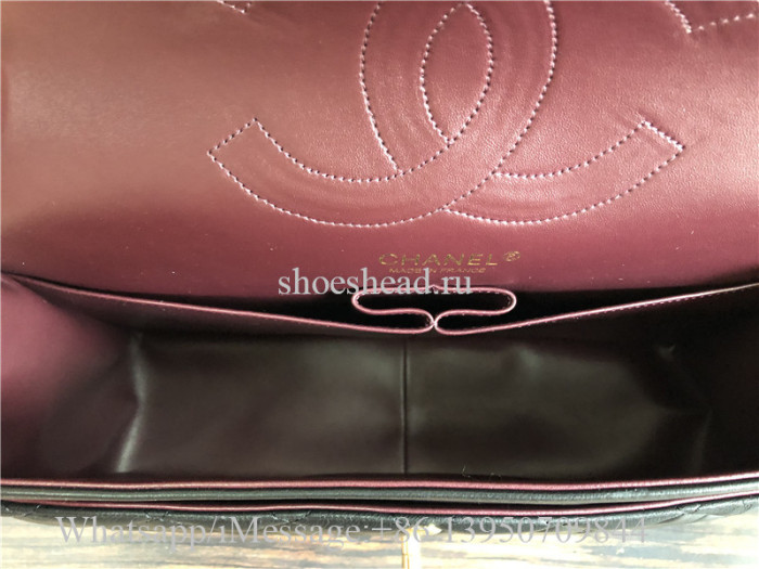Original Quality Chanel Black Leather Shoulder Bag 30cm