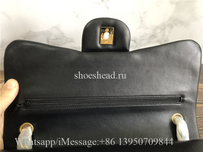 Original Quality Chanel Black Leather Shoulder Bag 30cm
