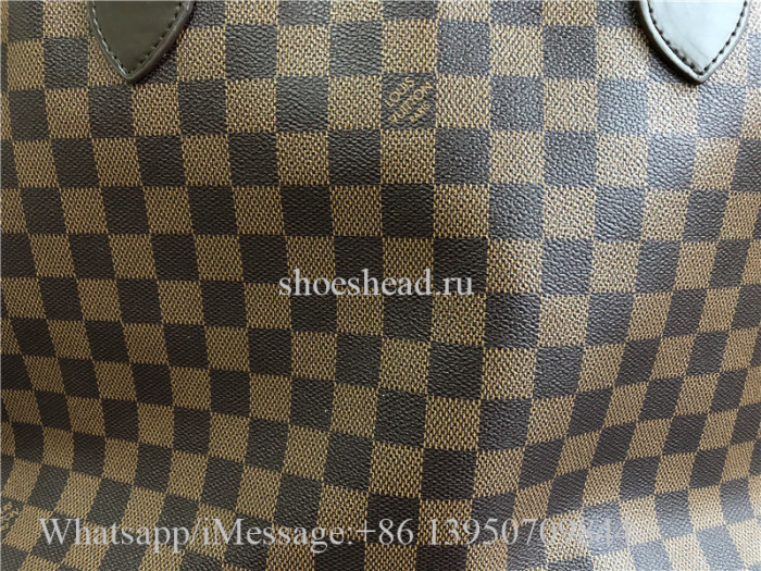 Louis Vuitton Damier Ebene Neverfull MM Cerise Lining Handbag