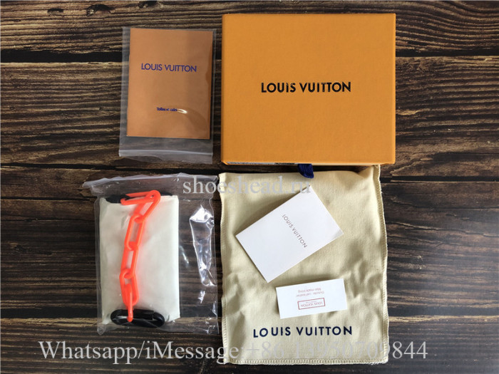 Original Louis Vuitton 2019 Monogram Unisex Chain Plain Leather Coin Cases Key Pouch M67452