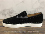 Christian Louboutin Spike Low Top Sneaker Black Suede