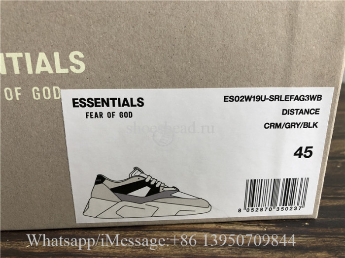 Essentials Fear Of God Sneaker Black Grey Cream Suede