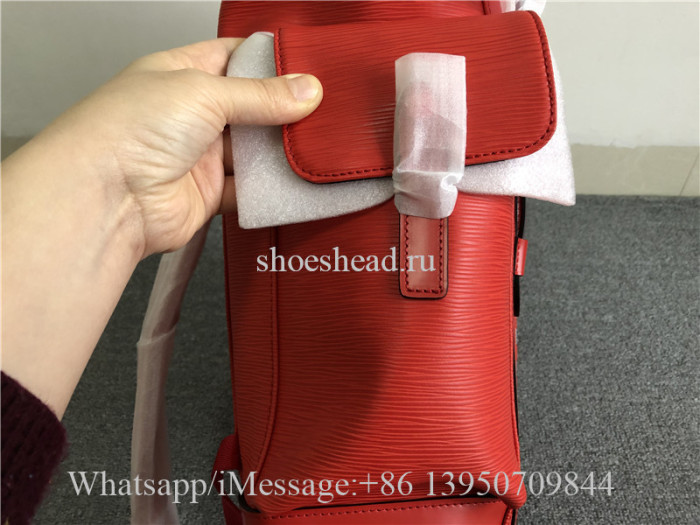 Original Louis Vuitton x Supreme Christopher Backpack Epi PM Red