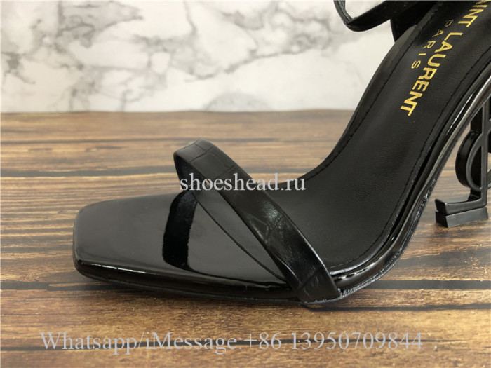YSL Saint Laurent Opyum High Heels Sandals Stone Print