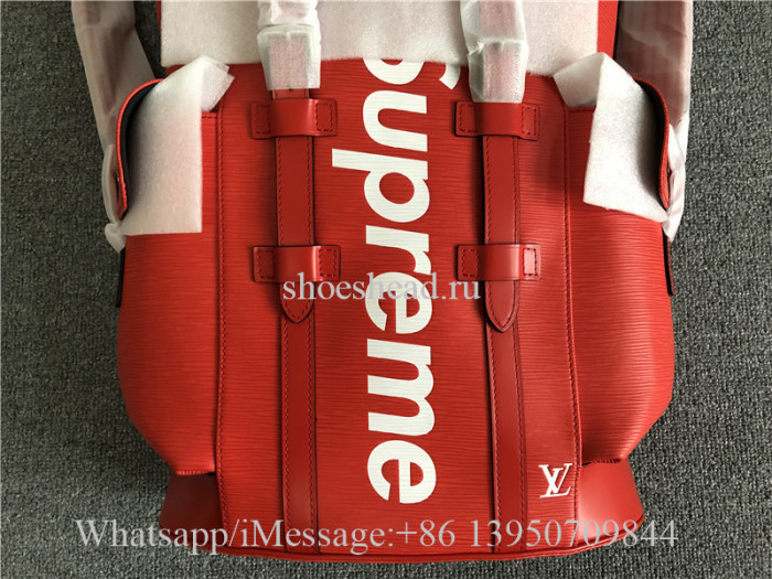 Original Louis Vuitton x Supreme Christopher Backpack Epi PM Red