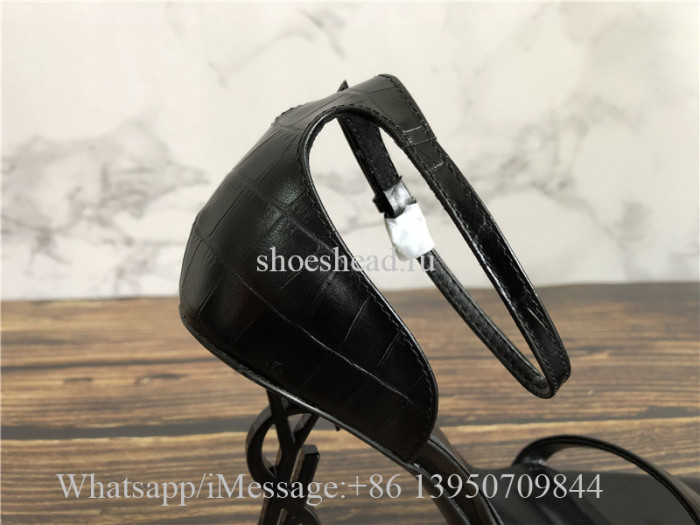 YSL Saint Laurent Opyum High Heels Sandals Stone Print
