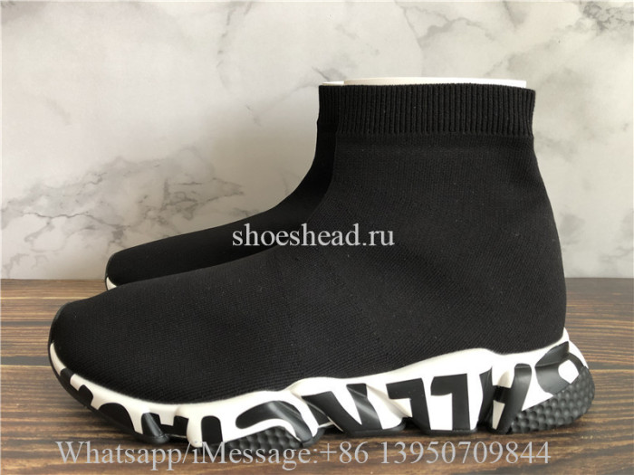 Balenciaga Speed Graffiti Trainers Black
