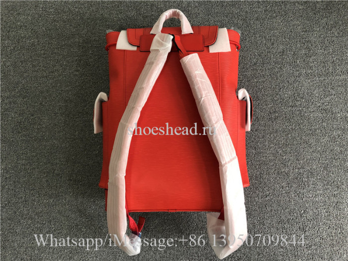 Original Louis Vuitton x Supreme Christopher Backpack Epi PM Red
