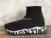 Balenciaga Speed Graffiti Trainers Black