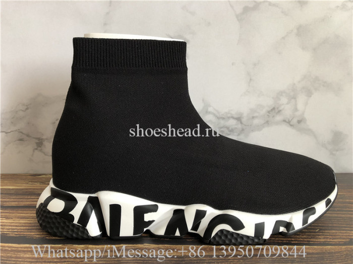 Balenciaga Speed Graffiti Trainers Black