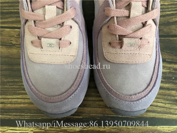 Chanel Low Top Sneaker Purple Pink Suede