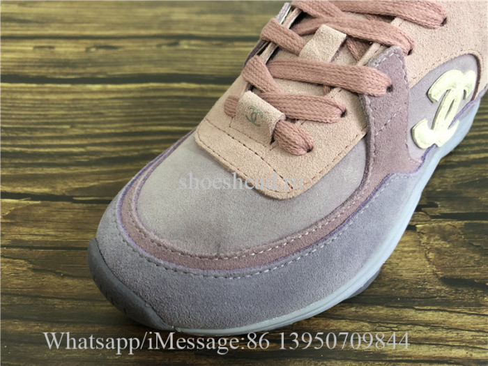 Chanel Low Top Sneaker Purple Pink Suede