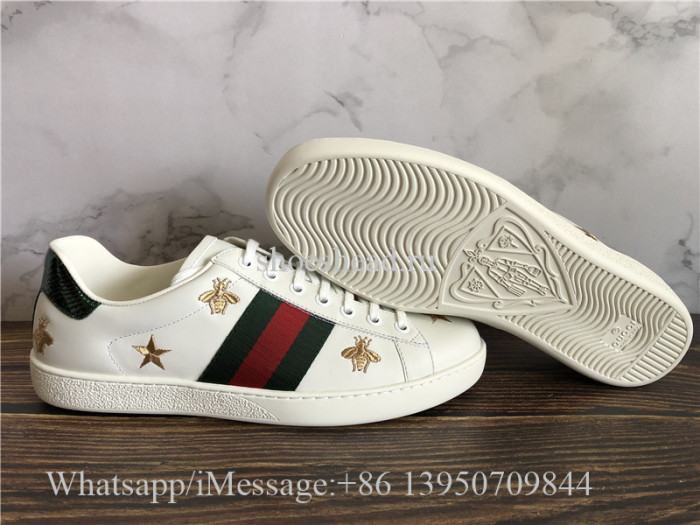 Super Quality Gucci Ace Embroidered Sneaker Bee Pattern