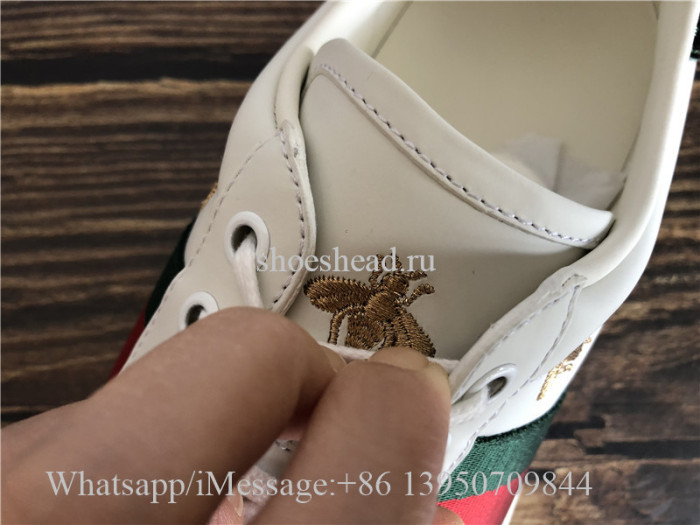 Super Quality Gucci Ace Embroidered Sneaker Bee Pattern