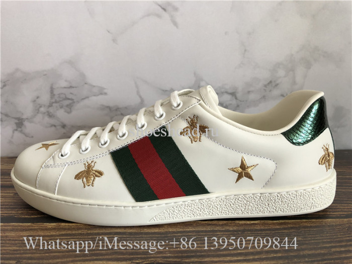 Super Quality Gucci Ace Embroidered Sneaker Bee Pattern