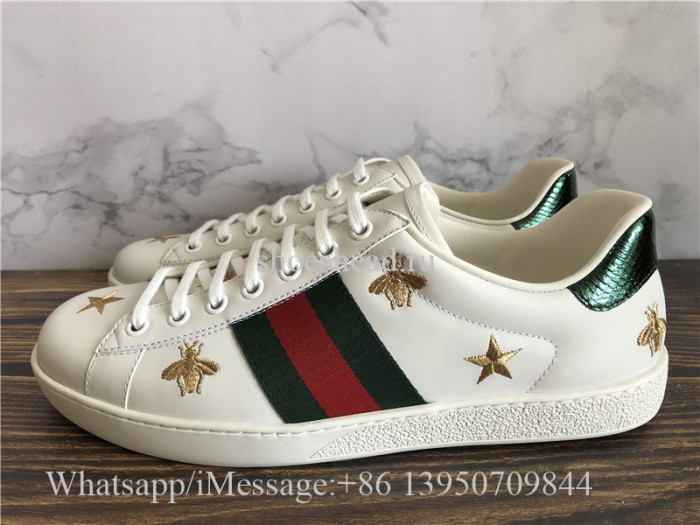 Super Quality Gucci Ace Embroidered Sneaker Bee Pattern