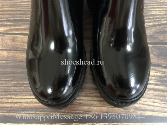 Gucci Black Leather Ankle Boot With Belt