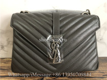 Original Saint Laurent YSL College Medium Matelassé Leather Shoulder Bag