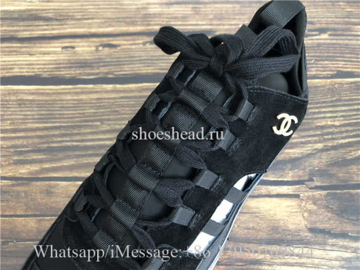 Chanel Cruise Low Top Sneaker Black Suede