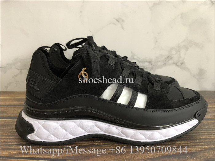 Chanel Cruise Low Top Sneaker Black Suede