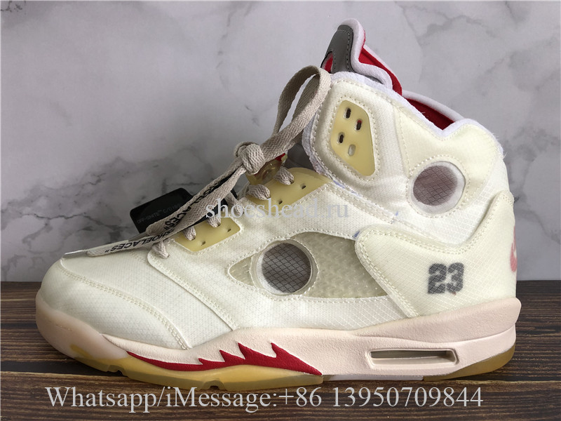 Off White X Air Jordan 5 Retro Yellow White