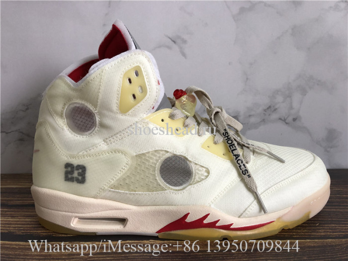 Off White X Air Jordan 5 Retro Yellow White