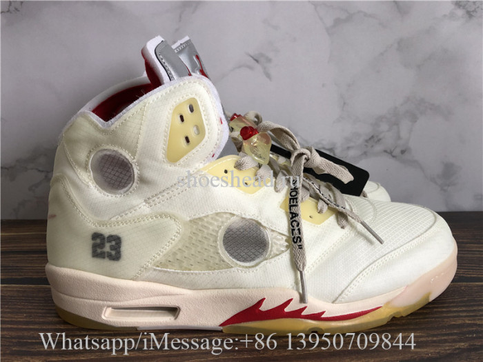 Off White X Air Jordan 5 Retro Yellow White