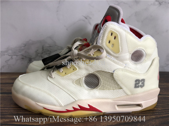 Off White X Air Jordan 5 Retro Yellow White