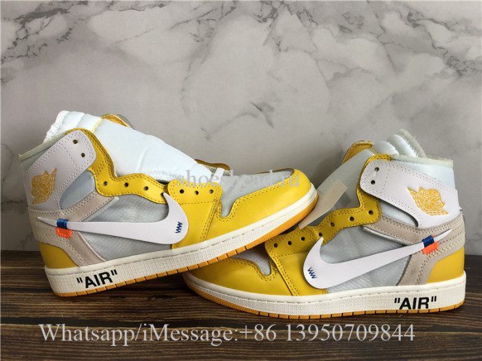 Off White x Air Jordan 1 Retro Canary Yellow