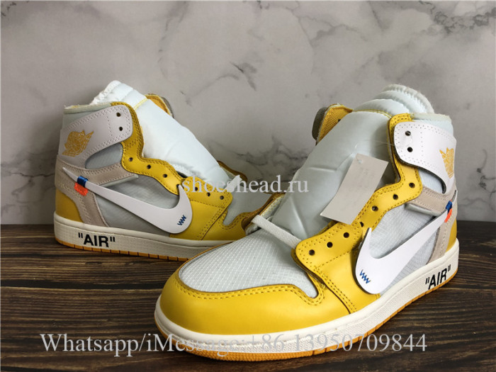 Off White x Air Jordan 1 Retro Canary Yellow