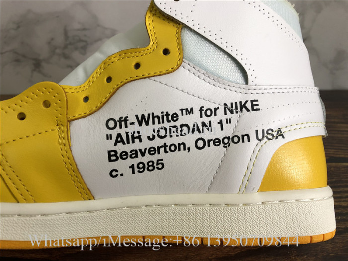 Off White x Air Jordan 1 Retro Canary Yellow