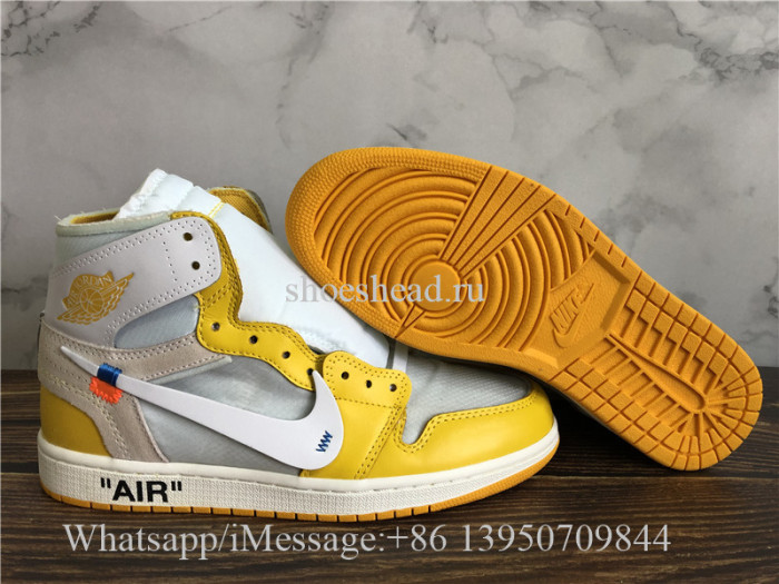 Off White x Air Jordan 1 Retro Canary Yellow