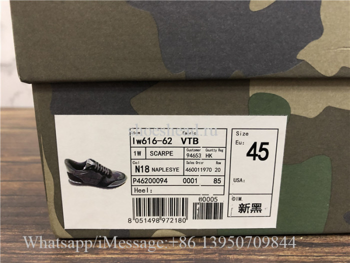 Valentino Garavani Rockrunner Black Camo Sneaker