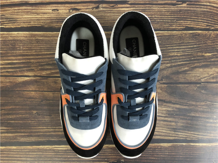 Chanel Low Top Sneaker Orange Black Grey