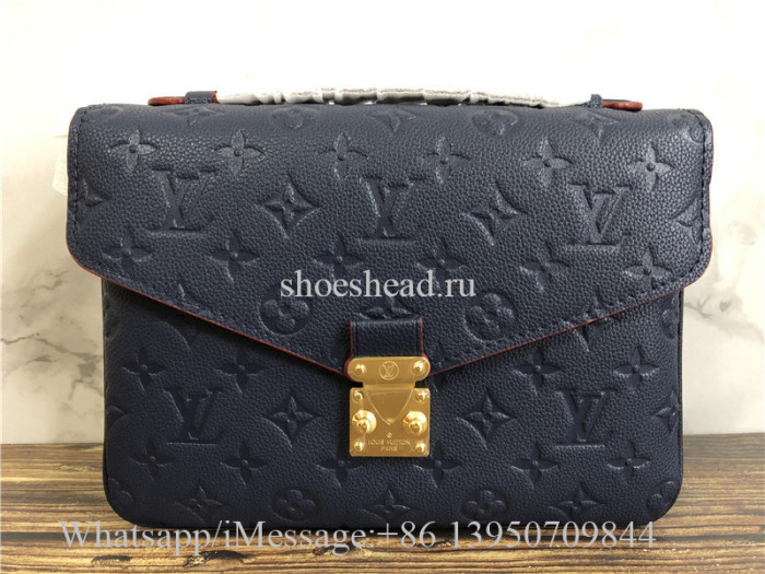 Original Louis Vuitton Pochette Métis Marine Rouge Monogram Empreinte Leather handbag
