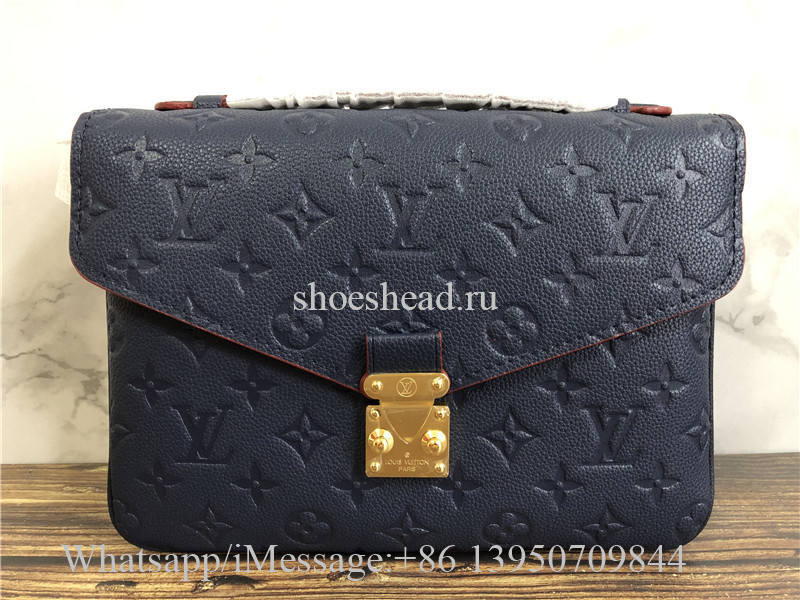 Original Louis Vuitton Pochette Métis Marine Rouge Monogram Empreinte Leather handbag