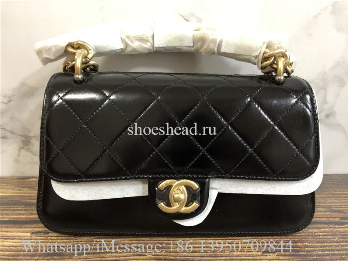 Original Quality Chanel Black Leather Crossbody Bag