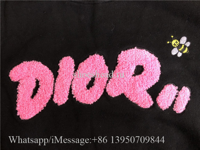 Dior Black Shirt With Pink Logo