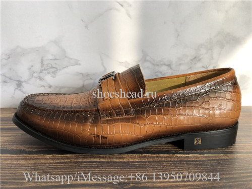 Super Quality Louis Vuitton Dress Brown Shoes Loafer