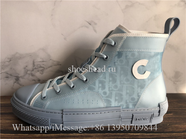 Dior B23 High Top Sneaker Dior Oblique Blue