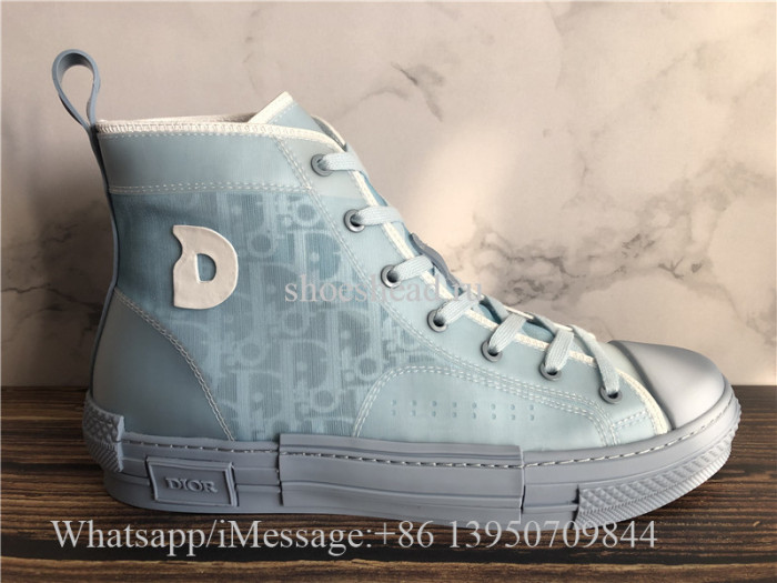 Dior B23 High Top Sneaker Dior Oblique Blue
